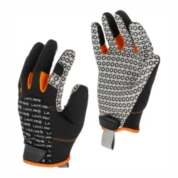 
                  LAHTIPRO Rękawice warsztatowe czarno-pomarańczowe rozmiar 8 L281808K